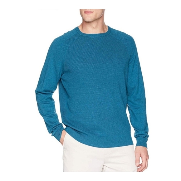 Cutter & Buck Men's Lakemont Mixed Stitch Crew Long Sleeve Sweater Size 3XB Blue - Picture 1 of 10